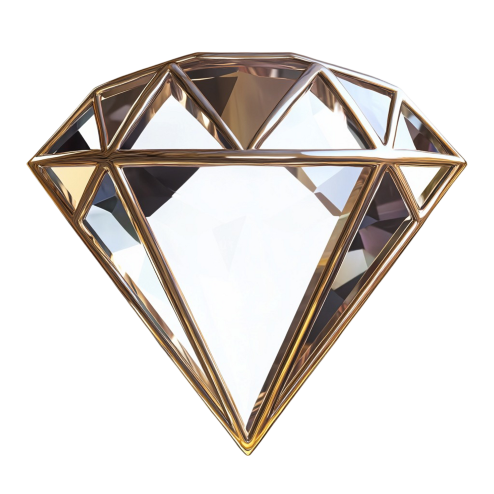 Shiny Diamond Shape on Transparent Background png