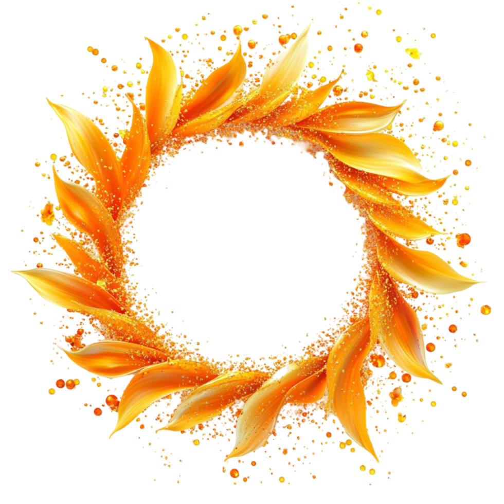 Blazing Fire Ring Frame on Transparent Background png