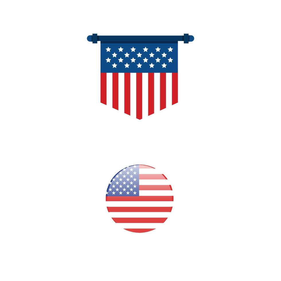 set of flag silhouette vector