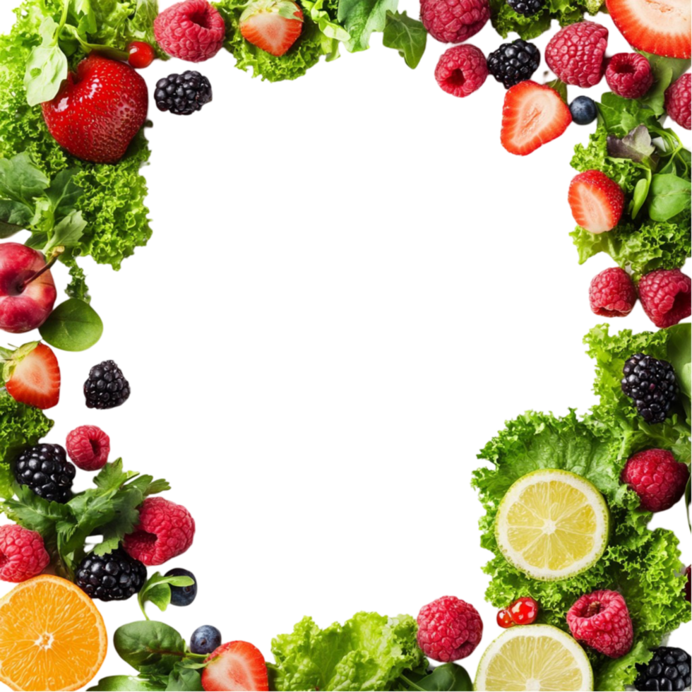 Pretty Decorative Fruit Wreath on Transparent Background png