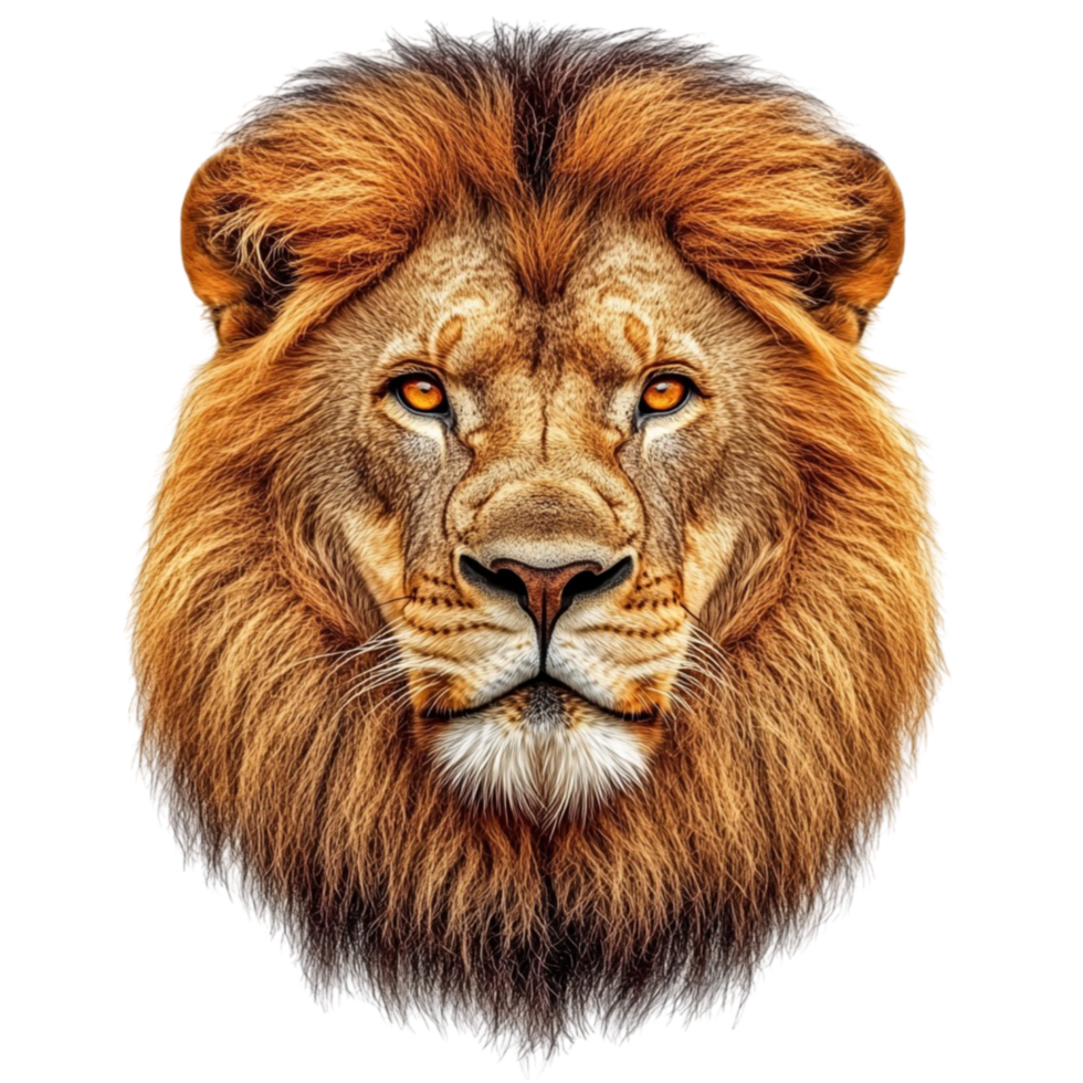 Wild Lion Face on Transparent Background png