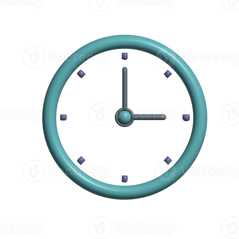 Clock 3d icon png