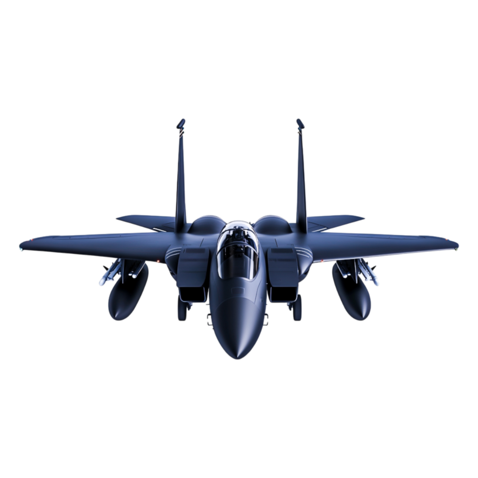Sleek and Modern Fighter Jet against a Plain Background png