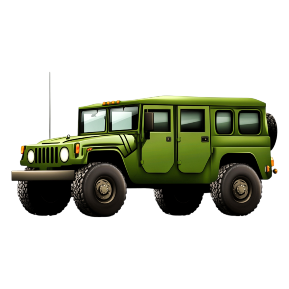 Green Military Vehicle Hummer for Adventure and Off-Road Travel png