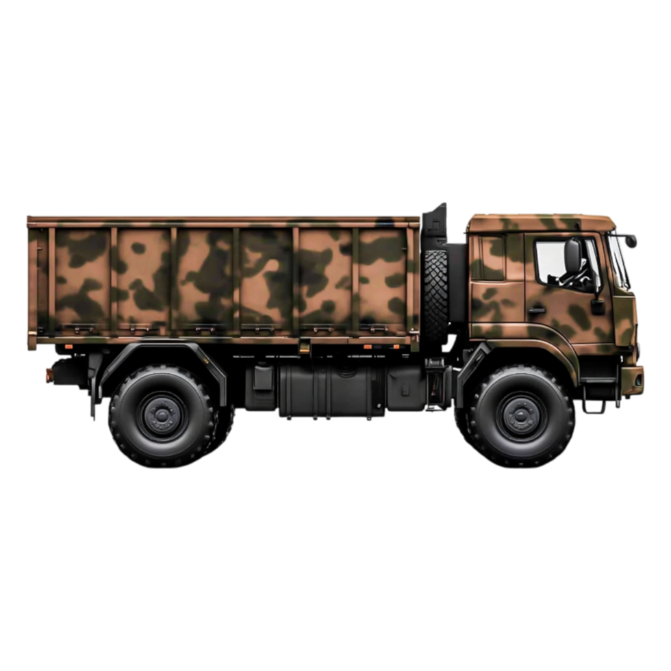 Military Truck with Camouflage Design png