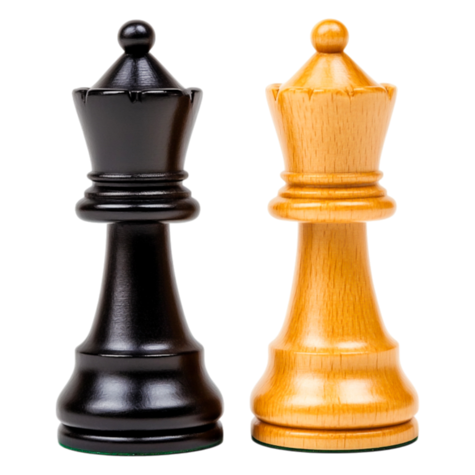 Black and White King Chess Pieces Isolated on png