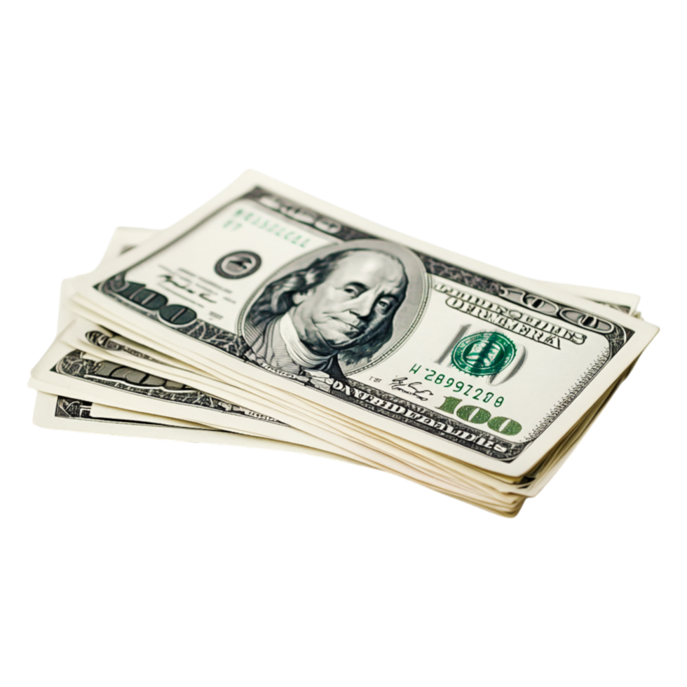 Stacked Dollars with Focus on US Currency for Financial Concepts png