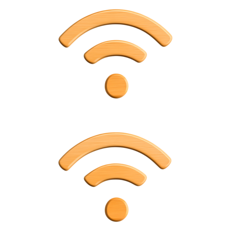 Symbol of wireless connectivity with colorful signal waves png