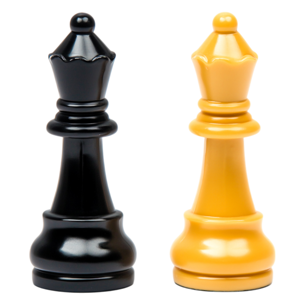 Black and Yellow Chess Pieces on for Strategy Games png