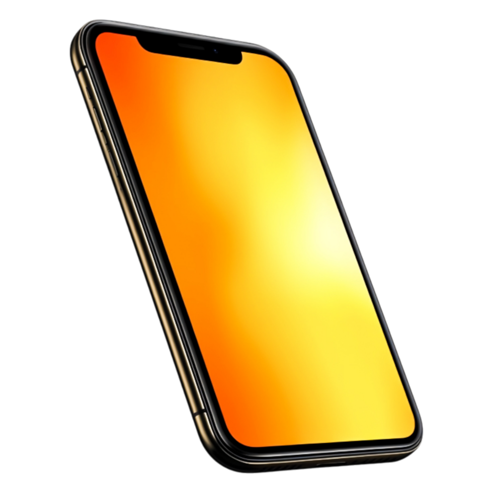 Modern Smartphone with a Bright Gradient Display png