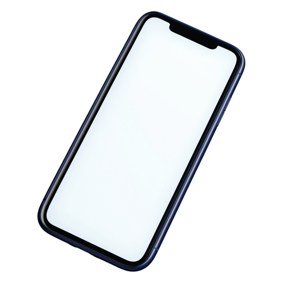 Blank Smartphone Screen on Isolated for Mockup png