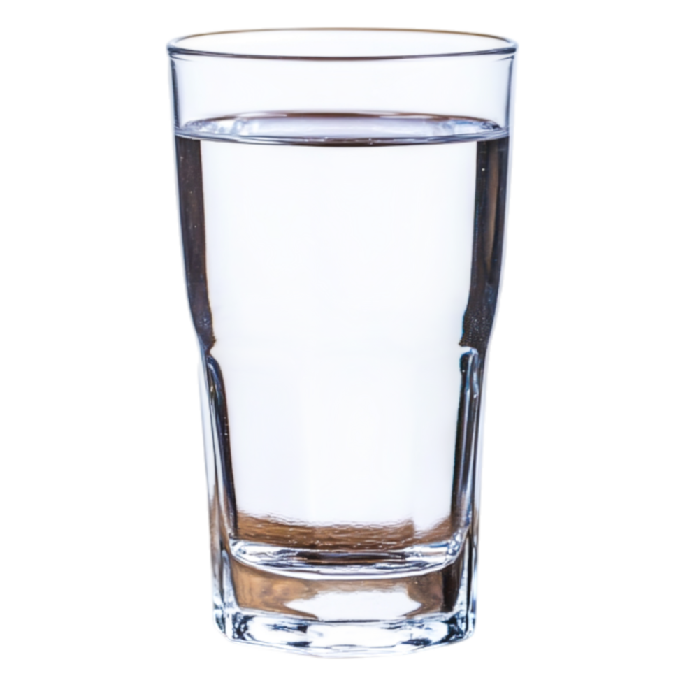 Clear Glass Filled with Fresh Water on Simple Background png