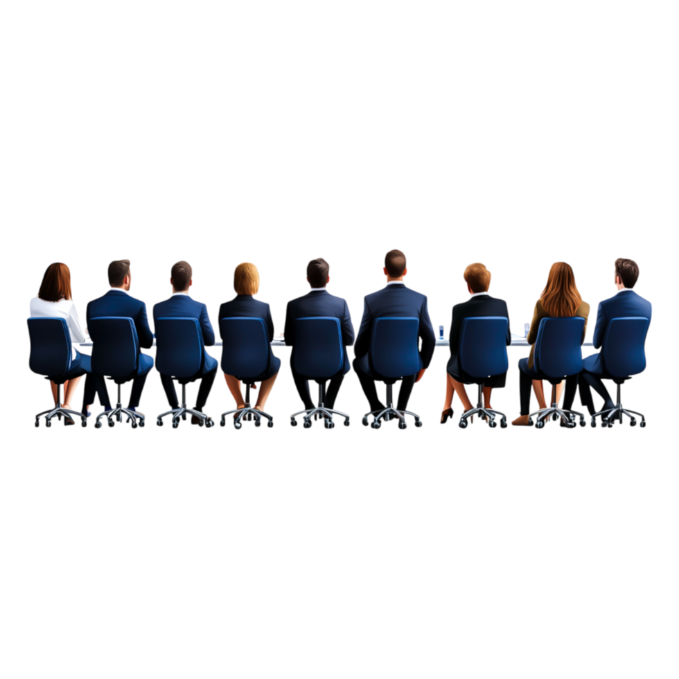 Group of Business Professionals in Conference Room Discussion Setting png