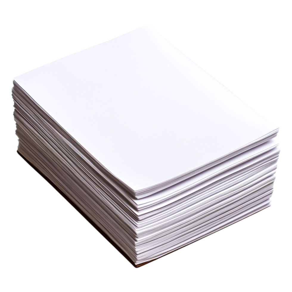 Stack of Blank Sheets of Paper for Creative Projects and Designs png