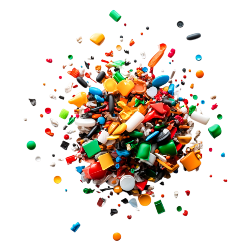 Colorful Collection of Plastic Buttons and Craft Supplies on Black png