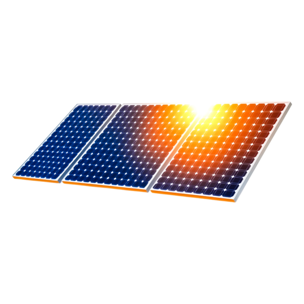 Solar Panels Generating Renewable Energy Under Bright Sunlight png