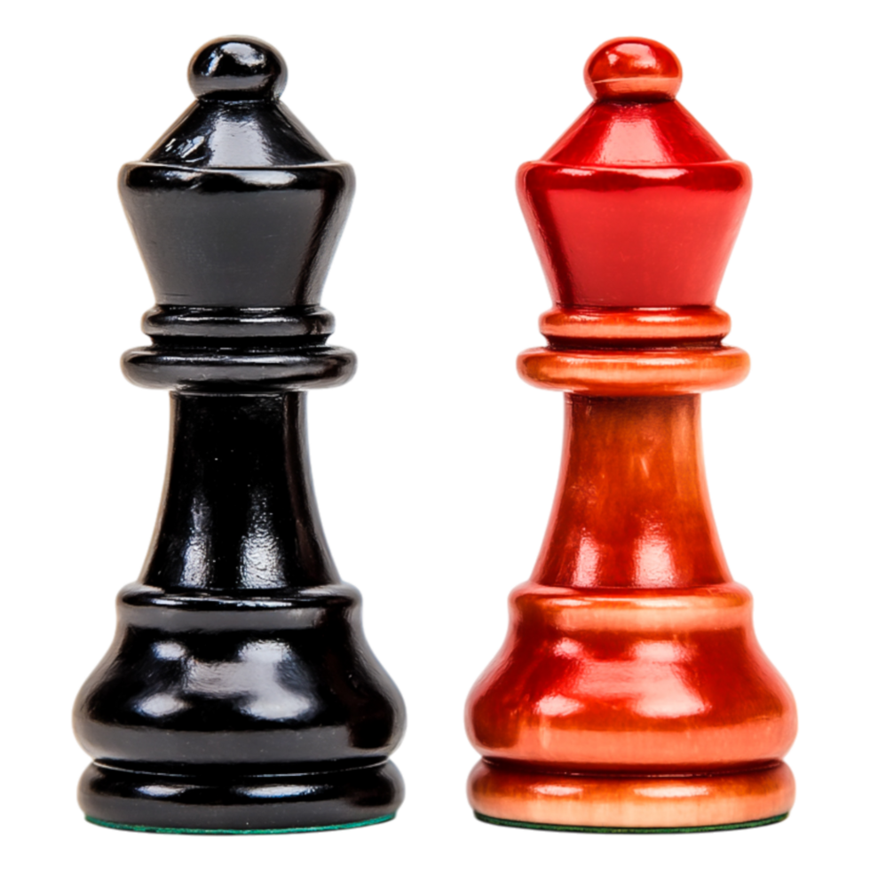 Black and Red Chess Kings on for Strategy Game png