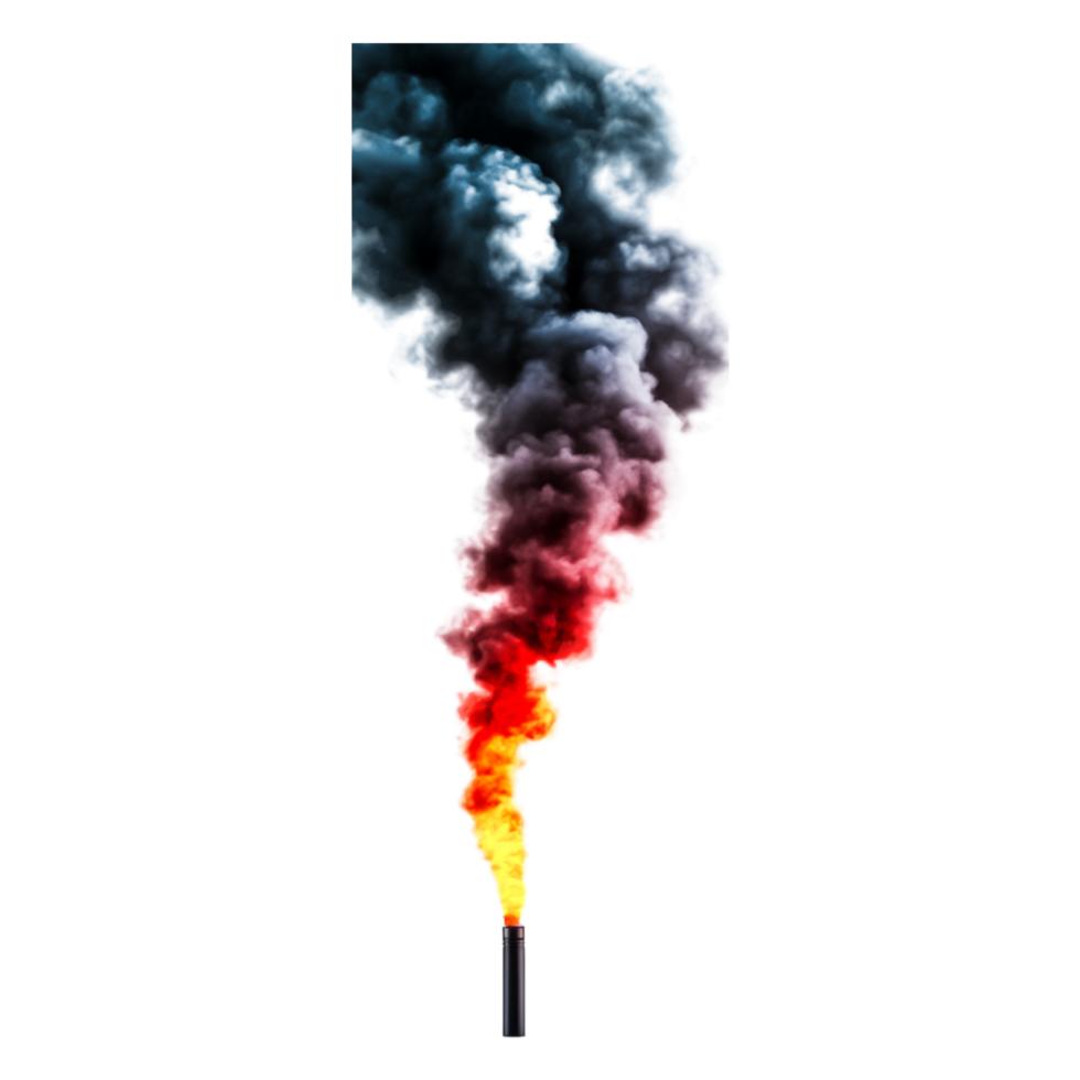 Colorful Smoke Stream Against Black Background in Abstract Style png