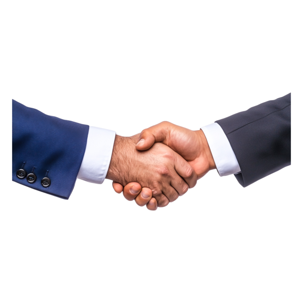 Professional Handshake Symbolizing Agreement and Collaboration png