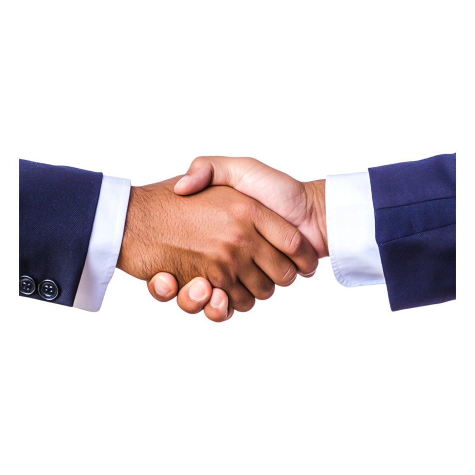 Close Up of Two Hands Shaking in a Professional Business Context png