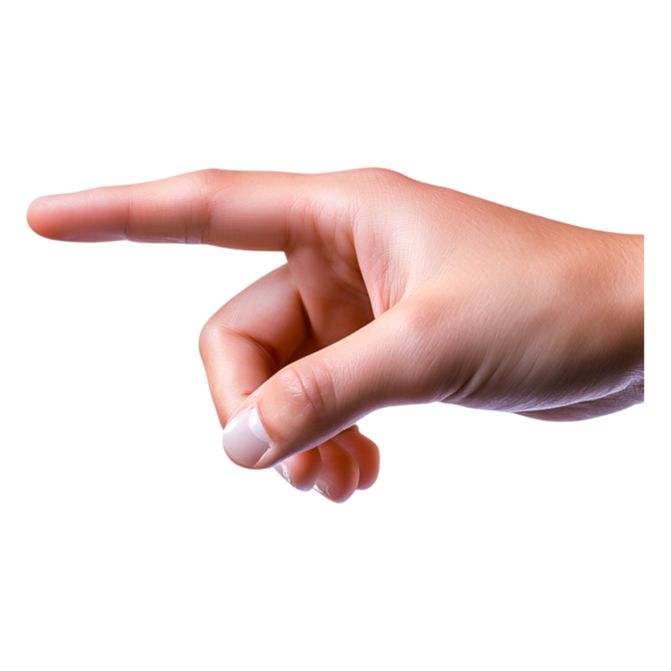 Elegant Human Hand Gesture Pointing to Direction on png
