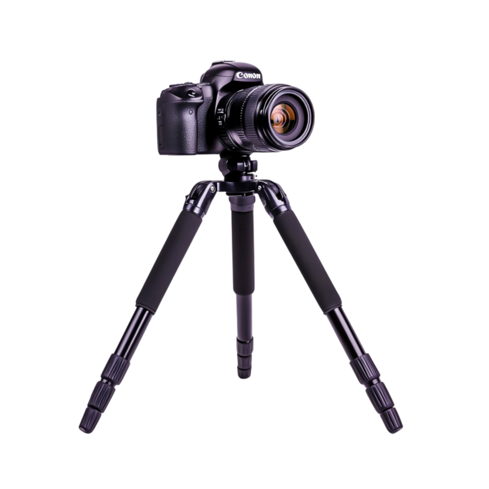 Professional Camera Mounted on Tripod for Photography Enthusiasts png
