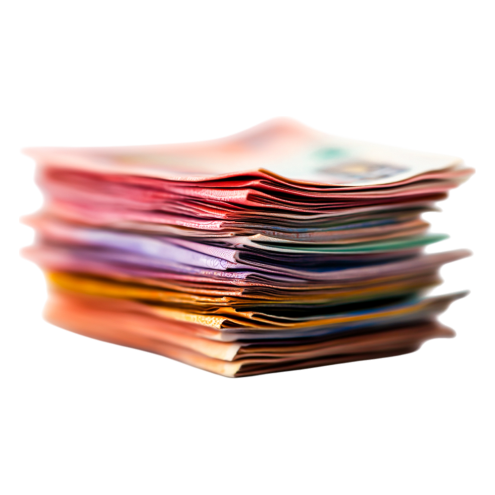 Colorful Stacks of Currency Notes png