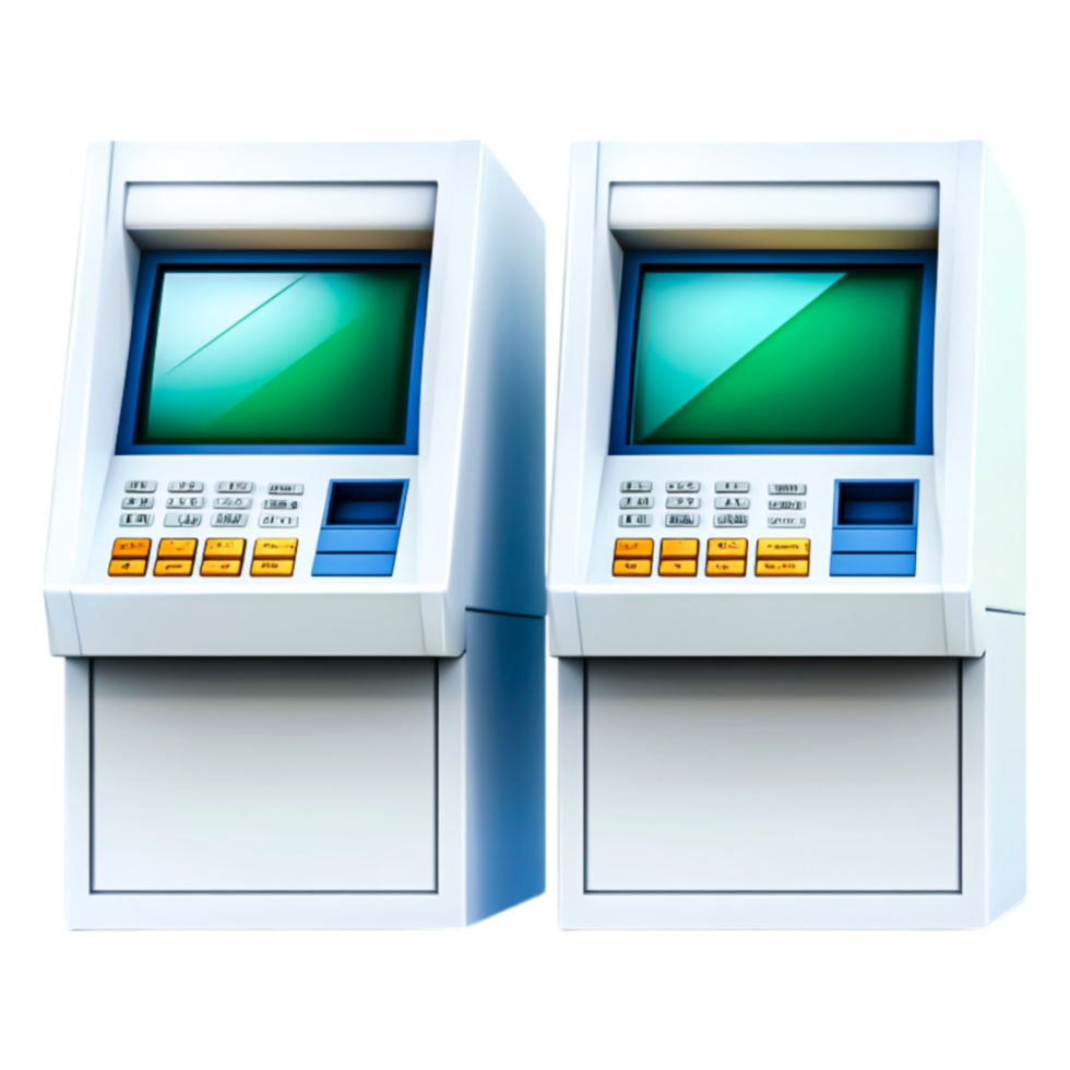 Modern Automated Teller Machines in Bright, Clean Setting png