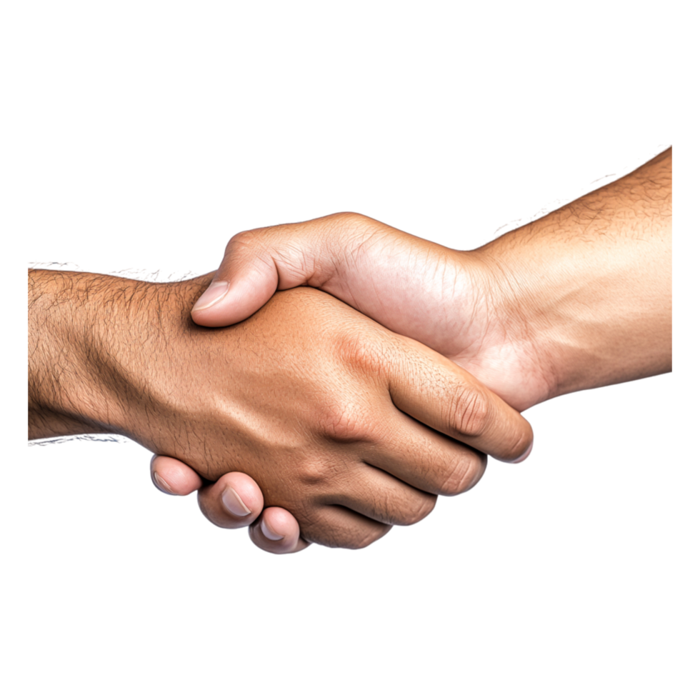 Two Hands Shaking in Agreement Symbolizing Partnership and Trust png