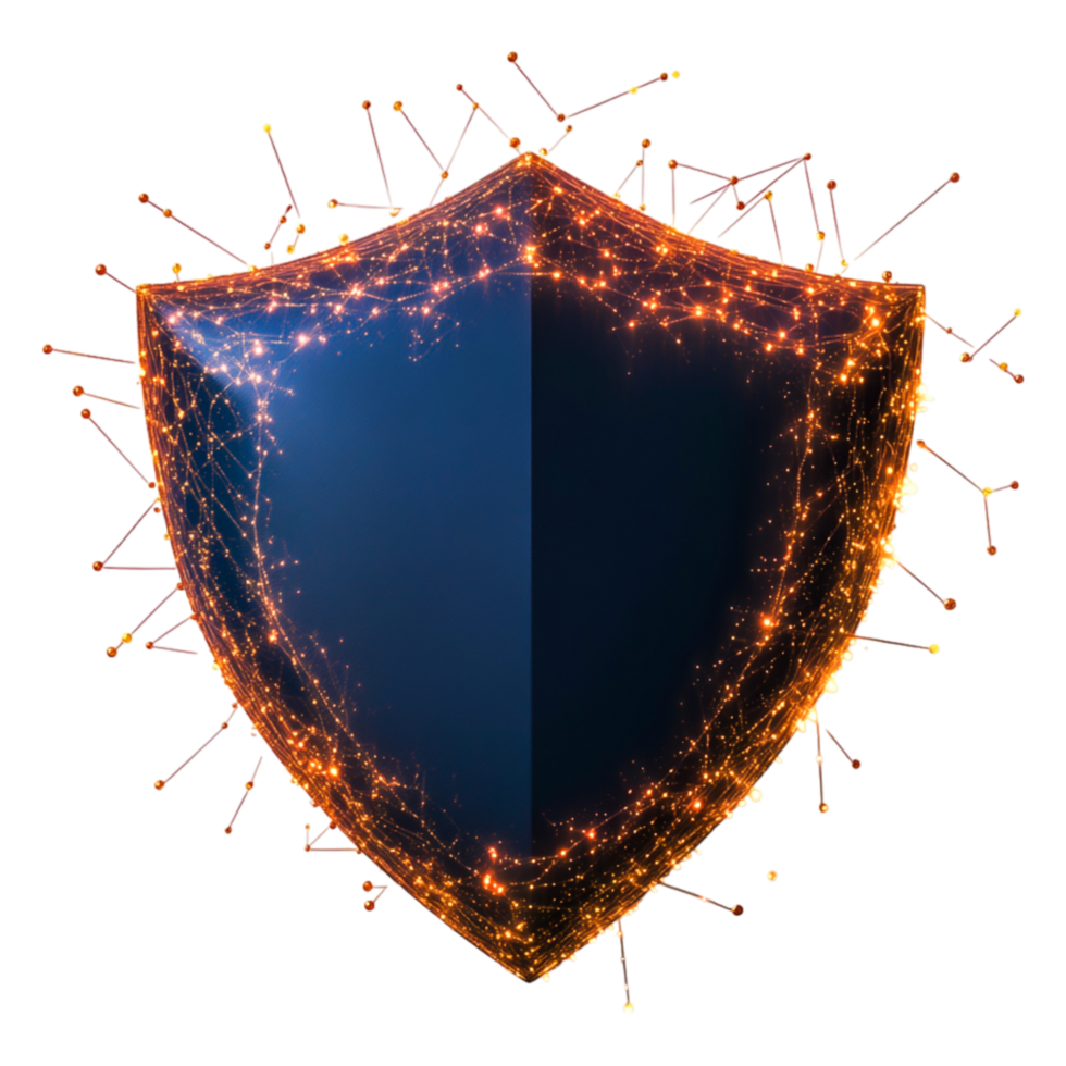 Glow Effect Digital Shield Representing Security and Protection Concept png