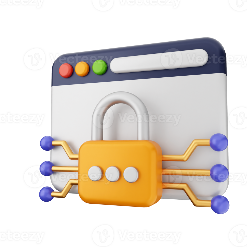 A web browser with a padlock on it png