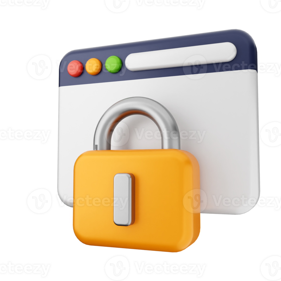 A padlock on a computer screen png