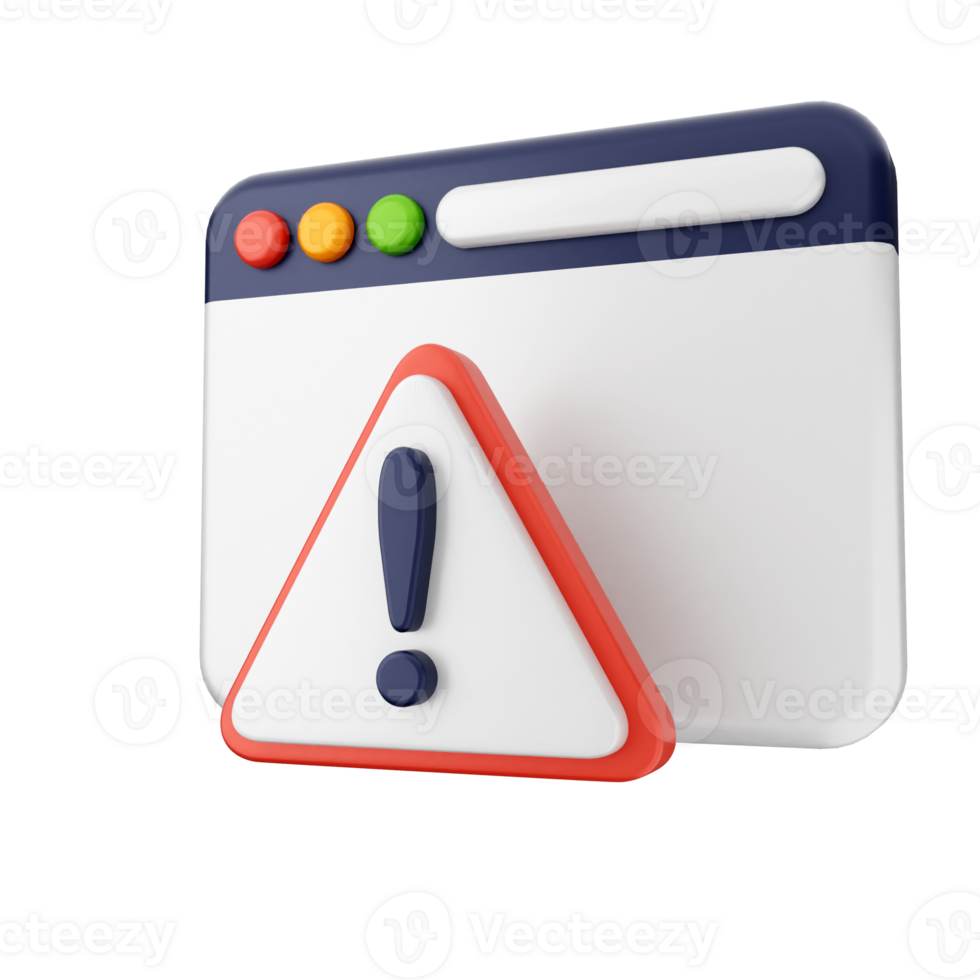 A warning icon and a computer screen with a red exclamation mark png
