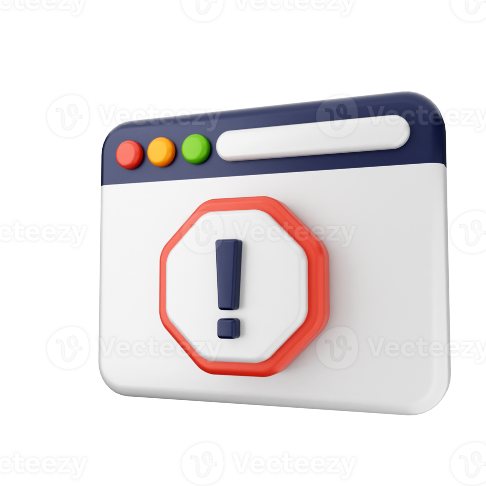 A computer screen with an exclamation point and a red exclamation sign png