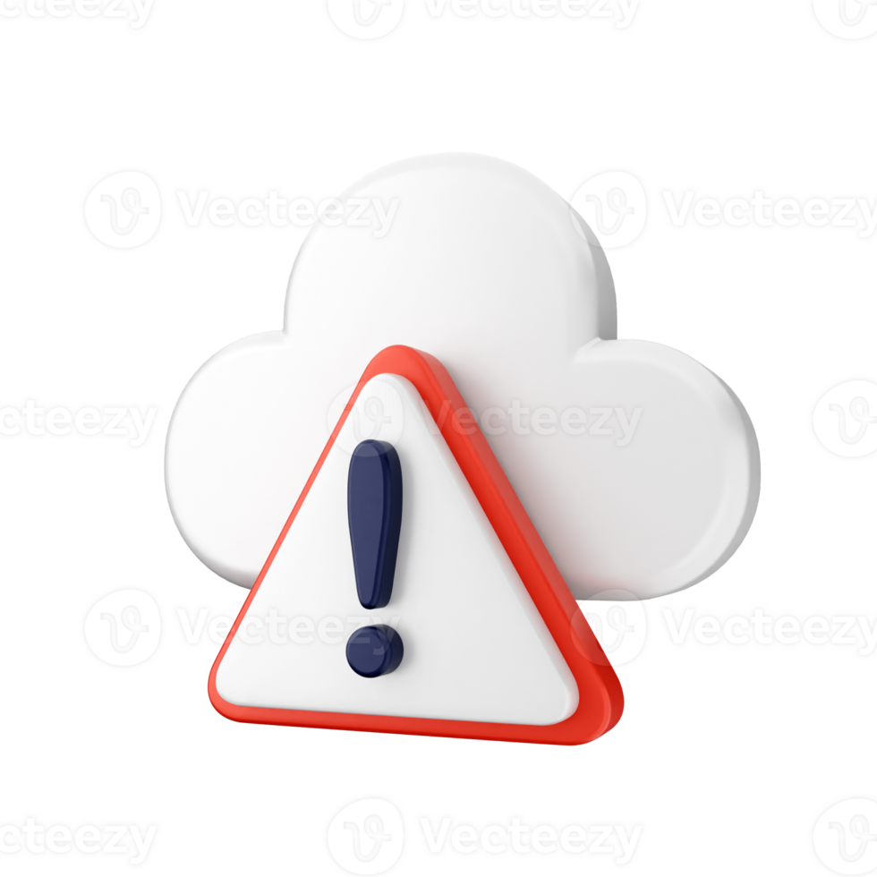 A cloud with an exclamation mark on it png