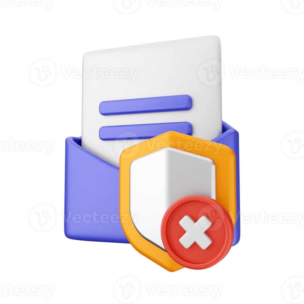 A mail envelope with a shield and a red cross png