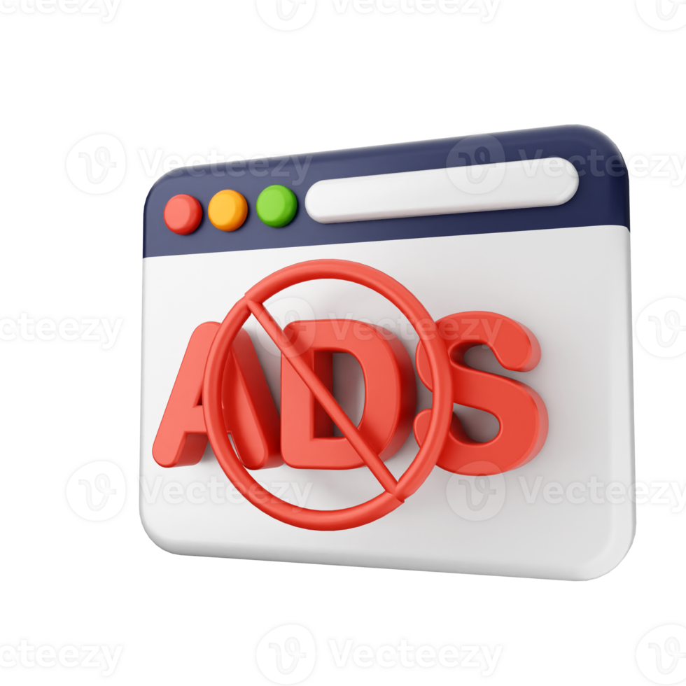Ads on a browser screen png