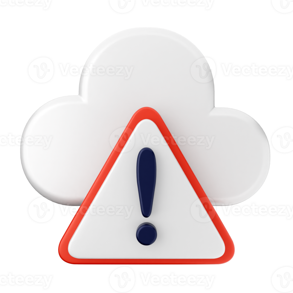 A cloud with an exclamation mark on it png