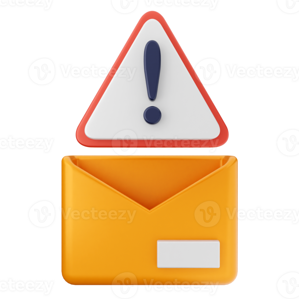 An envelope with a warning sign and an envelope png