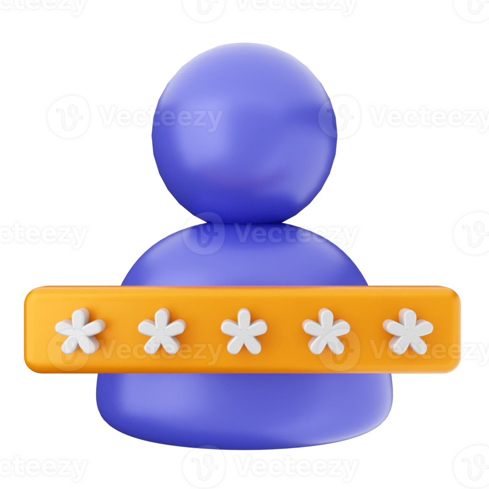A purple person with a flower on their head png