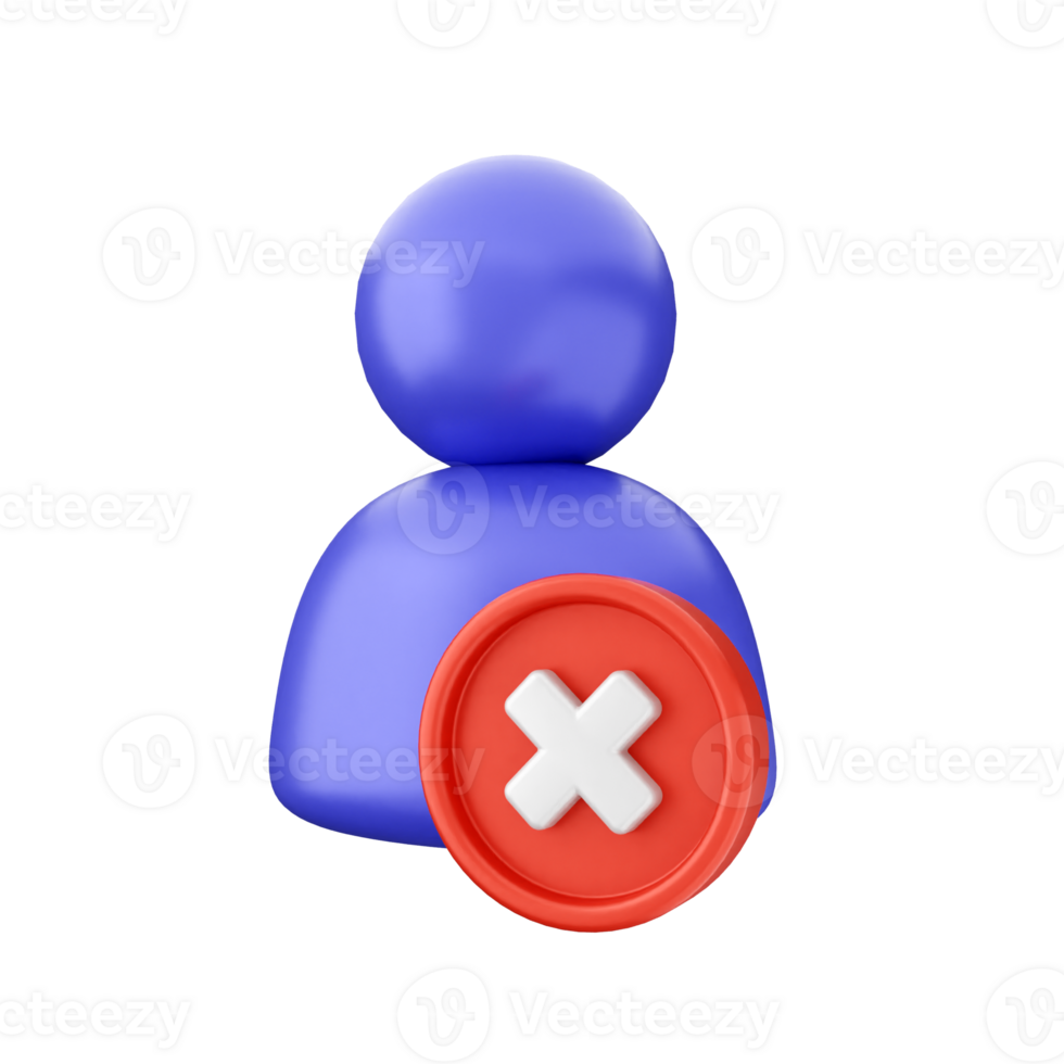 A blue person with an x on their face png