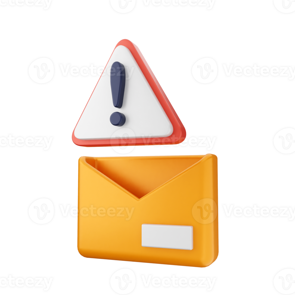 An envelope with a warning sign and an envelope png