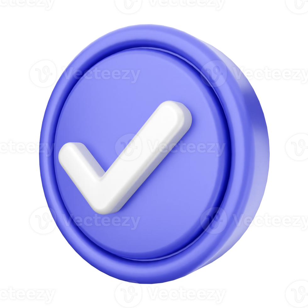 A blue check mark icon on a black background png