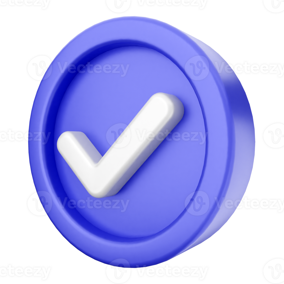 A blue check mark icon on a black background png