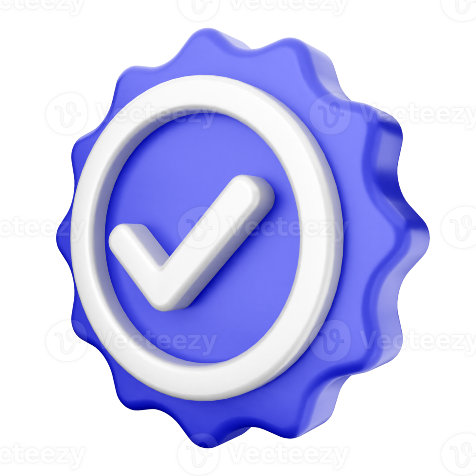 A blue check mark on a white circle png