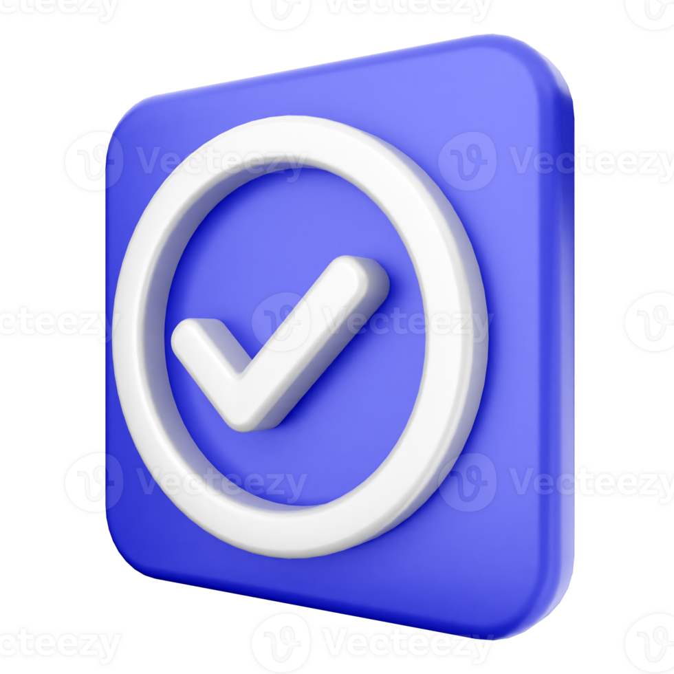 A blue check mark icon on a black background png