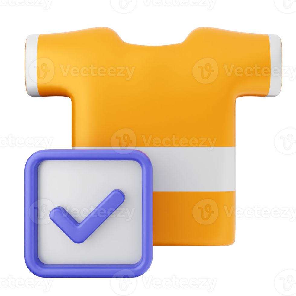 A t - shirt and check mark icon png