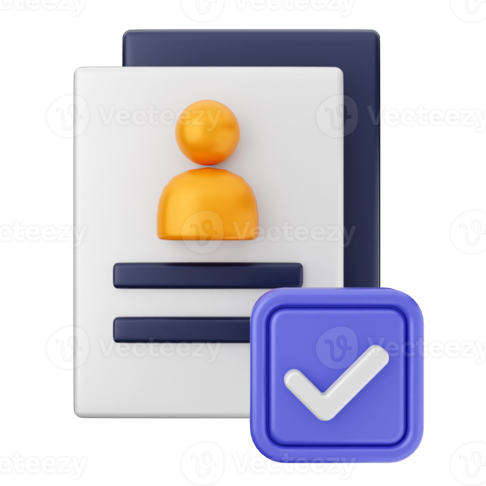 A blue check mark and a person icon png