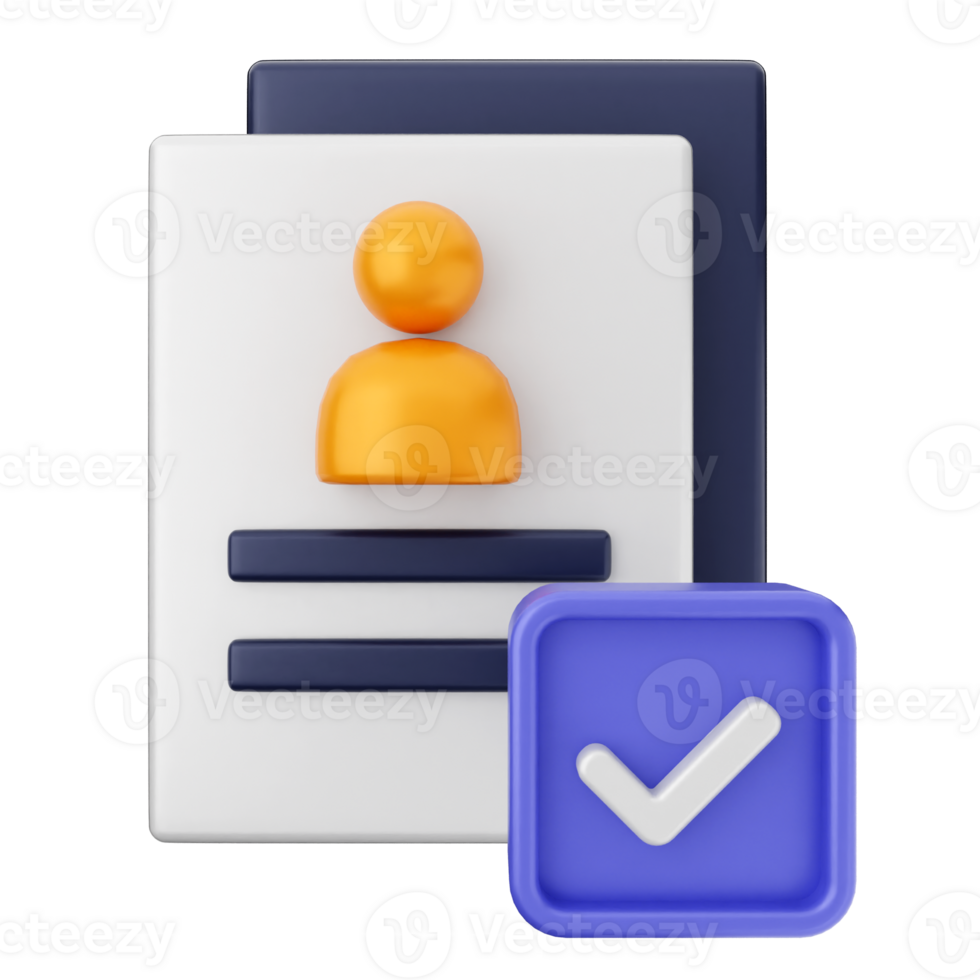 A blue check mark and orange person icon png