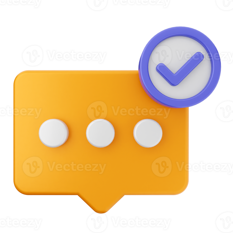 The chat icon is shown with a check mark png